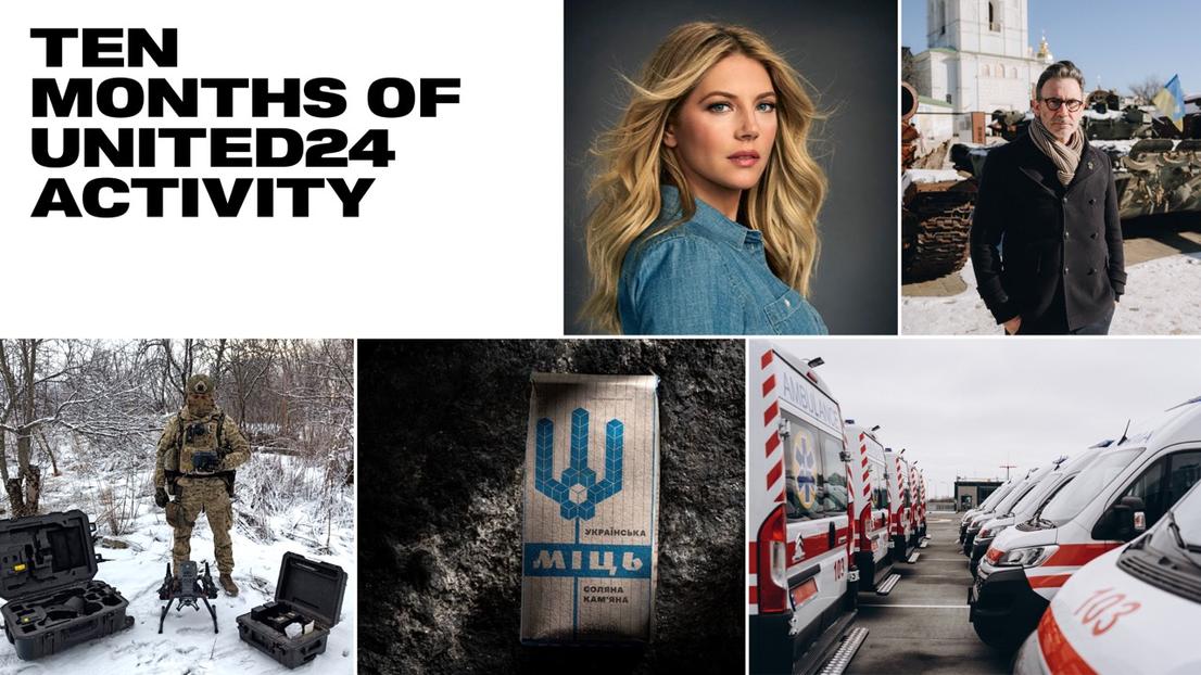 10 months of UNITED24: support from celebrities around the world, new ambassadors, and news on finished fundraisers